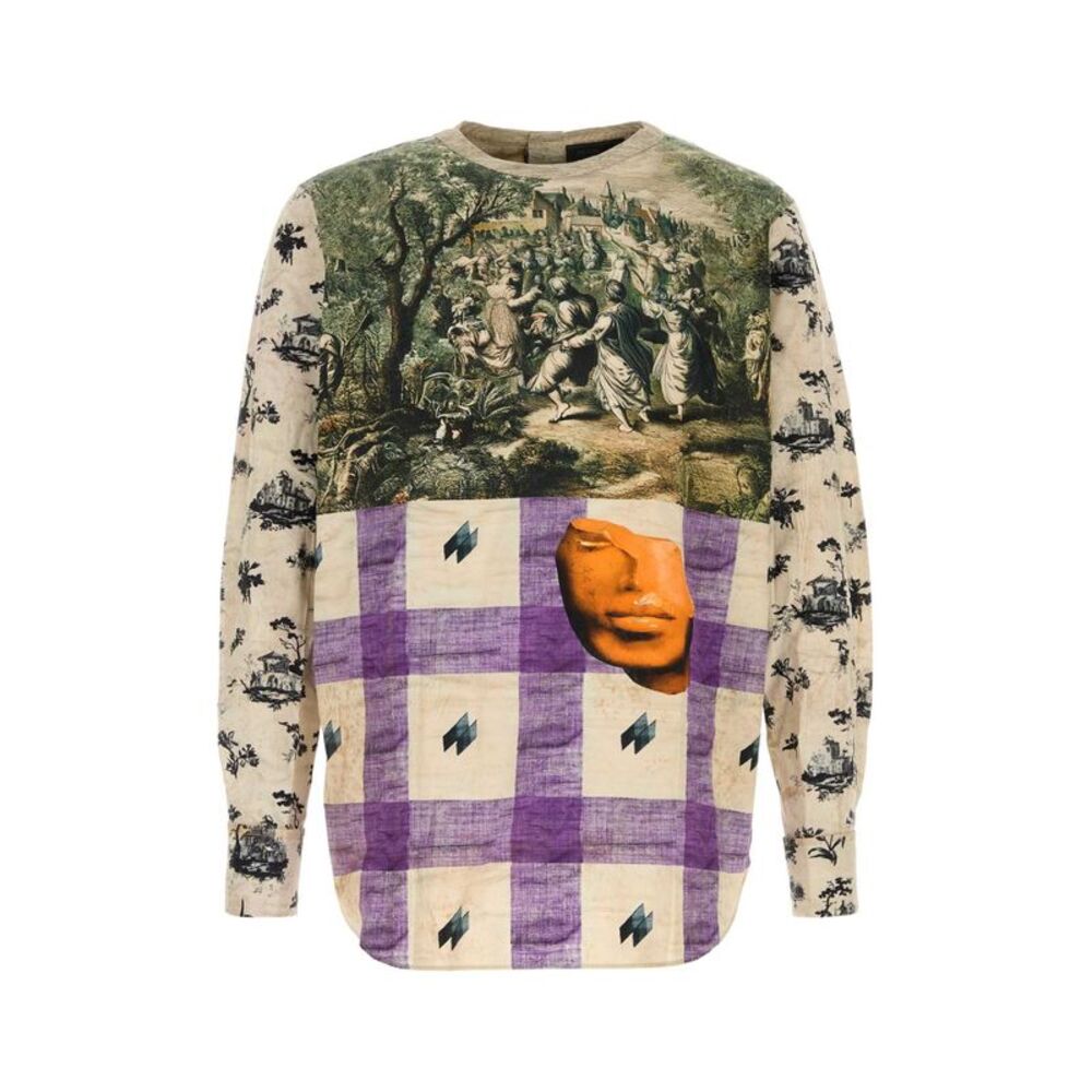 Prada Men Printed Poplin Shirt